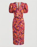 Elegant Puff Sleeve Evening Dress for Women