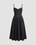 Chic Women's Long Dress with Flowing Skirt