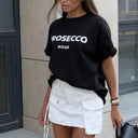 Chic Prosecco Graphic Tee for Style Enthusiasts