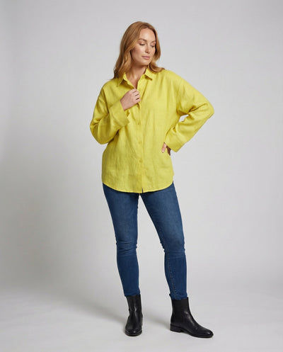 Chic Oversized Linen Blouse for Women