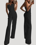 Chic V-Neck Sleeveless Jumpsuit for Effortless Style