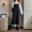 Denim Overall Dress with Stylish Front Pocket