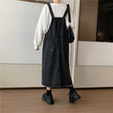 Denim Overall Dress with Stylish Front Pocket