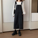 Denim Overall Dress with Stylish Front Pocket