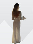 Soleil Deep V-Neck Chiffon Dress