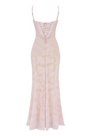 Chic Cream Maxi Dress with Lace Detailing