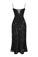 Chic Cream Maxi Dress with Lace Detailing