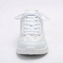 Chunky Sole Women's Lacing Sneakers with Mesh Upper