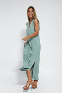 Sleek Dress and Vest Ensemble