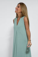 Sleek Dress and Vest Ensemble
