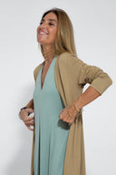 Sleek Dress and Vest Ensemble