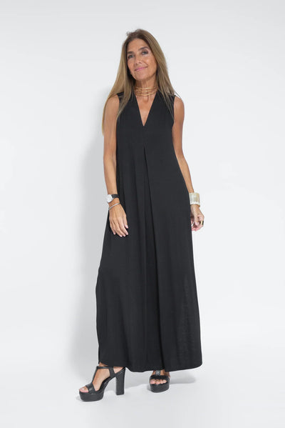 Sleek Dress and Vest Ensemble