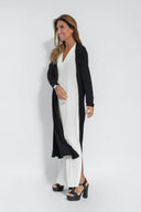 Sleek Dress and Vest Ensemble