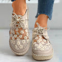 Eva - Stylish Embroidered Lace Footwear for Special Occasions