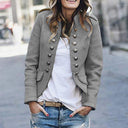 Double-Breasted Military Blazer for Stylish Outfits