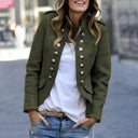 Double-Breasted Military Blazer for Stylish Outfits