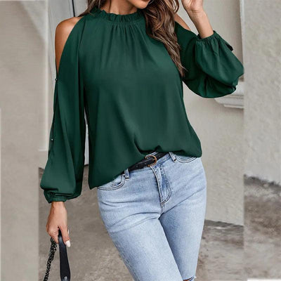 Chic Open Shoulder Blouse for Modern Style