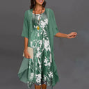 Chic Floral Ensemble Dress