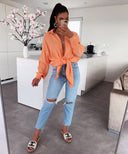 Pastel Orange Musselin Blouse for Every Occasion