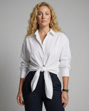 Chic Long-Sleeve Blouse with Stylish Tie