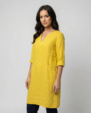 V-Neck Linen Dress for Women - Loose Fit Style