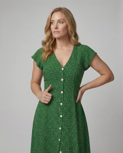 Chic Women's Long Sleeve Dress with Butterfly Sleeves