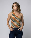 Modern Wave Pattern Asymmetrical Mini Dress for Women