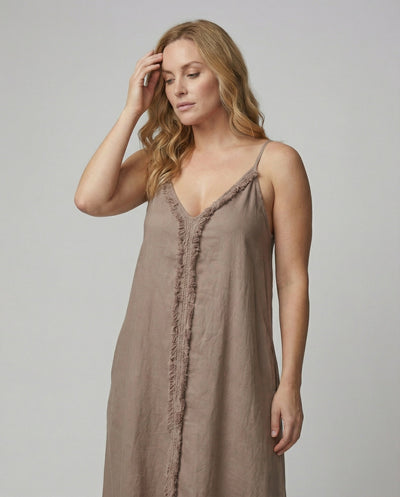 V-Neck Women’s Maxi Dress with Side Pockets