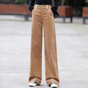 Chic High-Waisted Corduroy Trousers