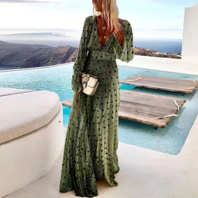 Chic Polka Dot Maxi Dress for Any Occasion