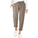 Airy Leisure Pants with Elastic Waistband