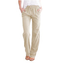 Airy Leisure Pants with Elastic Waistband