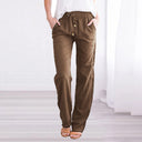 Airy Leisure Pants with Elastic Waistband