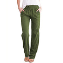 Airy Leisure Pants with Elastic Waistband