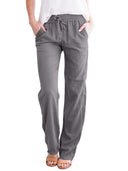 Airy Leisure Pants with Elastic Waistband