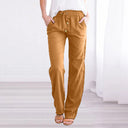 Airy Leisure Pants with Elastic Waistband