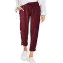 Airy Leisure Pants with Elastic Waistband