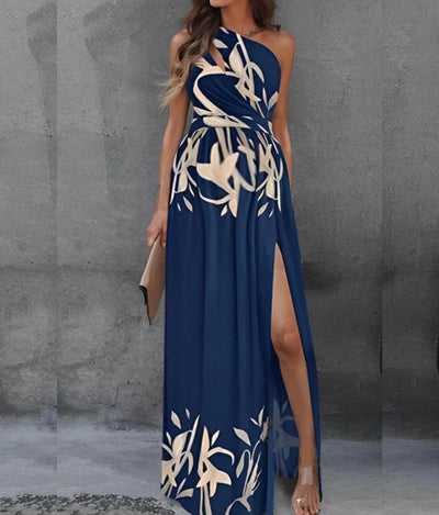 Maternity Guest Dress with Chic Side Slit
