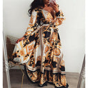 Bohemian Wrap Dress with Stylish Slit