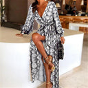 Bohemian Wrap Dress with Stylish Slit