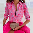 Chic Blouse with Stylish Turned-Down Collar