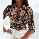 Chic Blouse with Stylish Turned-Down Collar