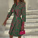 Chic Notched Collar Blazer Dress for Women