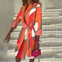 Chic Notched Collar Blazer Dress for Women