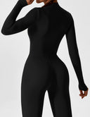 Chic Women's Zipper Jumpsuit - Long & Short Sleeve Options