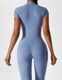 Chic Women's Zipper Jumpsuit - Long & Short Sleeve Options