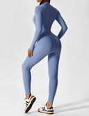 Chic Women's Zipper Jumpsuit - Long & Short Sleeve Options