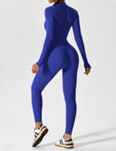 Chic Women's Zipper Jumpsuit - Long & Short Sleeve Options