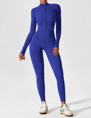 Chic Women's Zipper Jumpsuit - Long & Short Sleeve Options