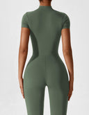 Chic Women's Zipper Jumpsuit - Long & Short Sleeve Options
